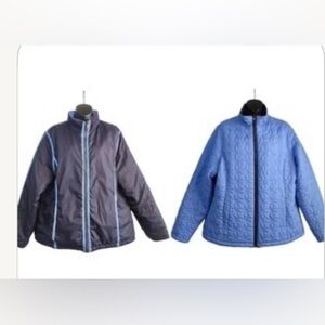 SB Active reversible Quilted Blue Jacket size XL snap pockets on both sides